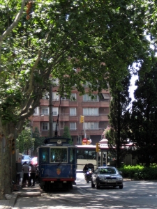 Tramvaj do stanice Tibidabo.